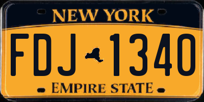 NY license plate FDJ1340