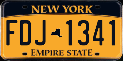 NY license plate FDJ1341