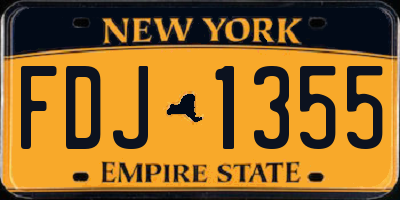 NY license plate FDJ1355