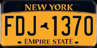 NY license plate FDJ1370