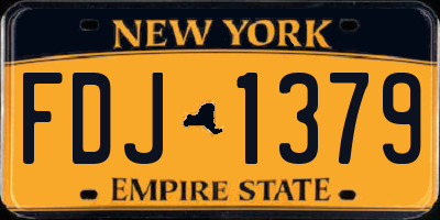 NY license plate FDJ1379