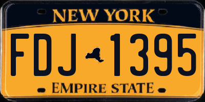 NY license plate FDJ1395