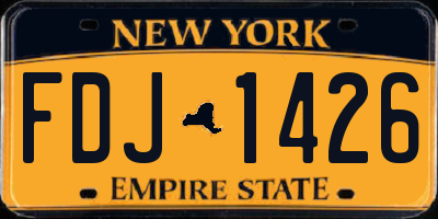 NY license plate FDJ1426