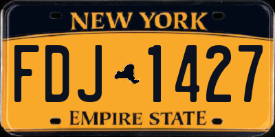NY license plate FDJ1427