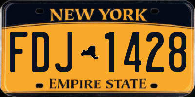 NY license plate FDJ1428