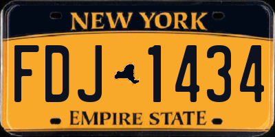 NY license plate FDJ1434