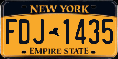 NY license plate FDJ1435