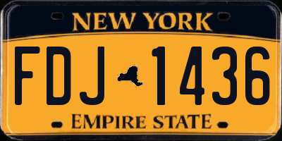 NY license plate FDJ1436