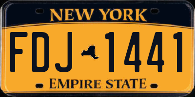NY license plate FDJ1441