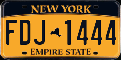 NY license plate FDJ1444