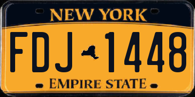 NY license plate FDJ1448