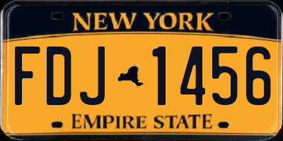 NY license plate FDJ1456