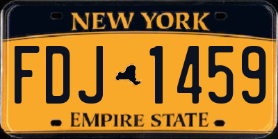 NY license plate FDJ1459