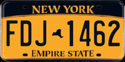 NY license plate FDJ1462