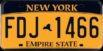 NY license plate FDJ1466