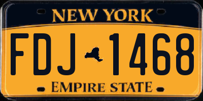 NY license plate FDJ1468