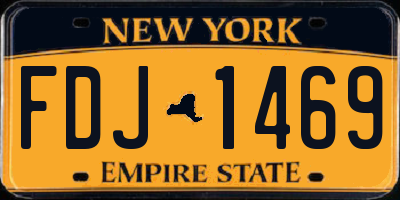 NY license plate FDJ1469