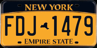 NY license plate FDJ1479