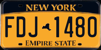 NY license plate FDJ1480