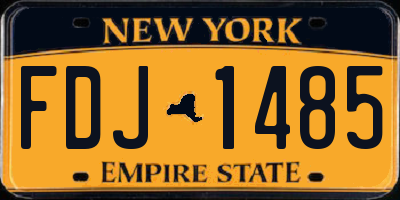 NY license plate FDJ1485