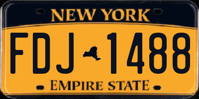 NY license plate FDJ1488