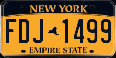 NY license plate FDJ1499