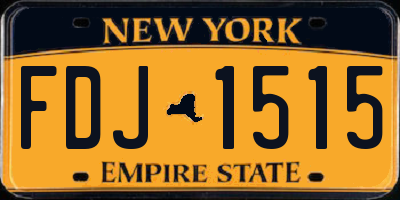 NY license plate FDJ1515