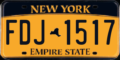 NY license plate FDJ1517