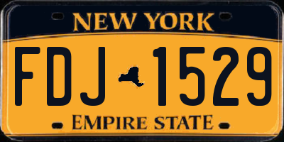 NY license plate FDJ1529