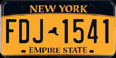 NY license plate FDJ1541