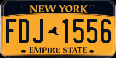 NY license plate FDJ1556