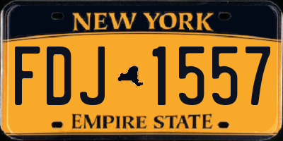 NY license plate FDJ1557