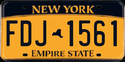 NY license plate FDJ1561