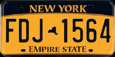NY license plate FDJ1564