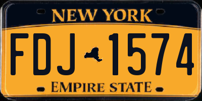 NY license plate FDJ1574