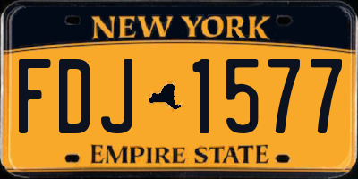 NY license plate FDJ1577