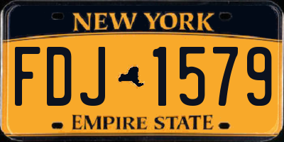NY license plate FDJ1579