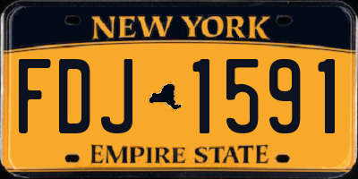 NY license plate FDJ1591