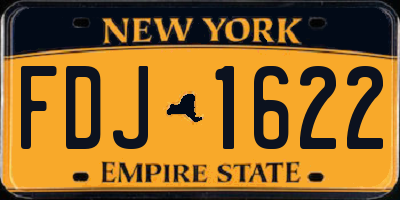 NY license plate FDJ1622