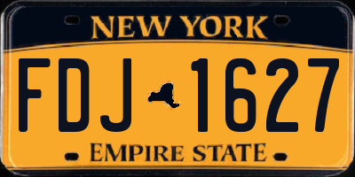 NY license plate FDJ1627