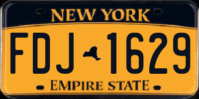 NY license plate FDJ1629