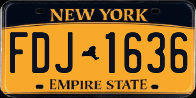 NY license plate FDJ1636