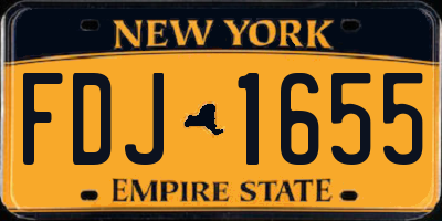 NY license plate FDJ1655