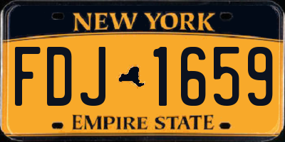 NY license plate FDJ1659