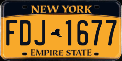 NY license plate FDJ1677