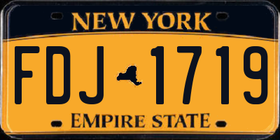 NY license plate FDJ1719
