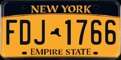 NY license plate FDJ1766