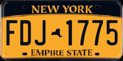 NY license plate FDJ1775