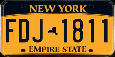NY license plate FDJ1811