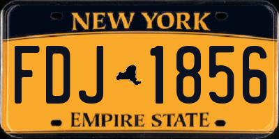 NY license plate FDJ1856
